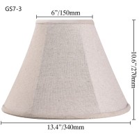 Goso Lamp Shades Set Of 2 Small 6 Top X 13 Bottom X 106 High Beige Linen Bell Lampshades Spider Fitter Replacement Lam