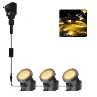 Crepow Warm White Pond Lights Super Bright Led Underwater Submersible Landscape Spotlights Switch Control Ip68 Waterproof Foun