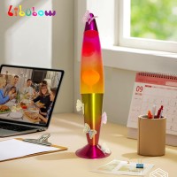 16 Inch Rainbow Motion Lamp With Butterfly Embroidery 2 Bulbs Mood Lighting Butterfly Lamp Relaxing Night Light For Adults T