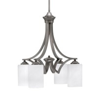 Zilo Downlight, 4 Light, Chandelier In Graphite Finish With 4