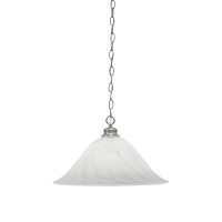 Chain Hung Pendant Shown In Brushed Nickel Finish With 20