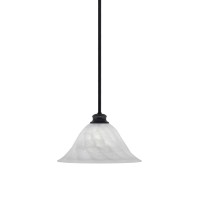 Stem Pendant With Hang Straight Swivel Shown In Matte Black Finish With 14