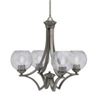 Zilo Uplight, 4 Light, Chandelier In Graphite Finish With 5.75