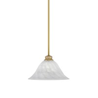 Stem Pendant With Hang Straight Swivel Shown In New Age Brass Finish With 14