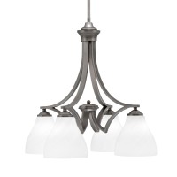 Zilo Downlight, 4 Light, Chandelier In Graphite Finish With 6.25