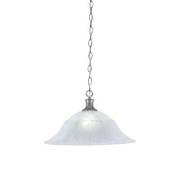 Chain Hung Pendant Shown In Brushed Nickel Finish With 20