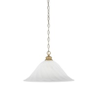 Chain Hung Pendant Shown In New Age Brass Finish With 20