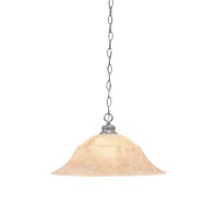 Chain Hung Pendant Shown In Brushed Nickel Finish With 20