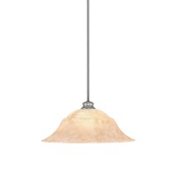 Stem Pendant With Hang Straight Swivel Shown In Brushed Nickel Finish With 20