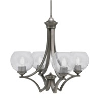 Zilo Uplight, 4 Light, Chandelier In Graphite Finish With 5.75