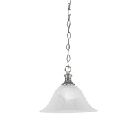 Chain Hung Pendant Shown In Brushed Nickel Finish With 14