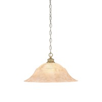 Chain Hung Pendant Shown In New Age Brass Finish With 20