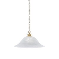 Chain Hung Pendant Shown In New Age Brass Finish With 20