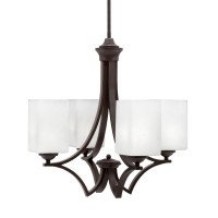 Zilo Uplight, 4 Light, Chandelier In Dark Granite Finish With 4