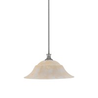 Stem Pendant With Hang Straight Swivel Shown In Brushed Nickel Finish With 20