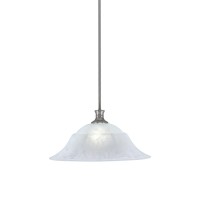 Stem Pendant With Hang Straight Swivel Shown In Brushed Nickel Finish With 20