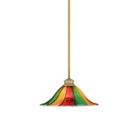 Stem Pendant With Hang Straight Swivel Shown In New Age Brass Finish With 14