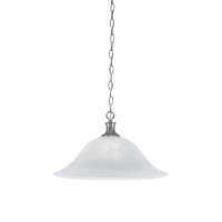 Chain Hung Pendant Shown In Brushed Nickel Finish With 20