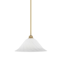 Stem Pendant With Hang Straight Swivel Shown In New Age Brass Finish With 20