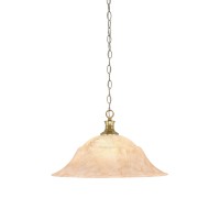 Chain Hung Pendant Shown In New Age Brass Finish With 20