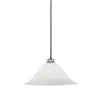 Stem Pendant With Hang Straight Swivel Shown In Brushed Nickel Finish With 20