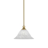 Stem Pendant With Hang Straight Swivel Shown In New Age Brass Finish With 14