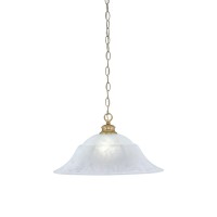 Chain Hung Pendant Shown In New Age Brass Finish With 20