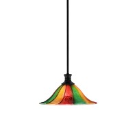 Stem Pendant With Hang Straight Swivel Shown In Matte Black Finish With 14