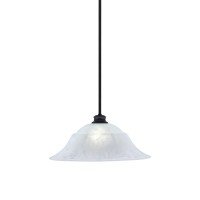 Stem Pendant With Hang Straight Swivel Shown In Matte Black Finish With 20