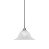 Stem Pendant With Hang Straight Swivel Shown In Brushed Nickel Finish With 14