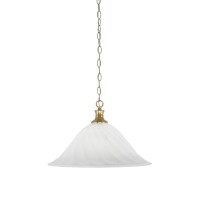 Chain Hung Pendant Shown In New Age Brass Finish With 20