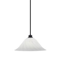 Stem Pendant With Hang Straight Swivel Shown In Matte Black Finish With 20