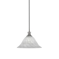 Stem Pendant With Hang Straight Swivel Shown In Brushed Nickel Finish With 14