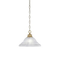 Chain Hung Pendant Shown In New Age Brass Finish With 12