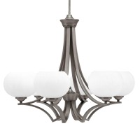 Zilo Uplight, 6 Light, Chandelier In Graphite Finish With 7