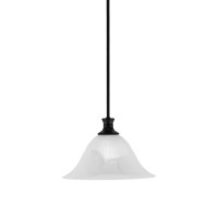 Stem Pendant With Hang Straight Swivel Shown In Matte Black Finish With 14