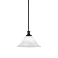 Stem Pendant With Hang Straight Swivel Shown In Matte Black Finish With 14