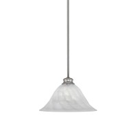 Stem Pendant With Hang Straight Swivel Shown In Brushed Nickel Finish With 14