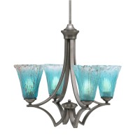 Zilo Uplight, 4 Light, Chandelier In Graphite Finish With 4