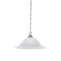 Chain Hung Pendant Shown In Brushed Nickel Finish With 20