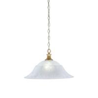 Chain Hung Pendant Shown In New Age Brass Finish With 20