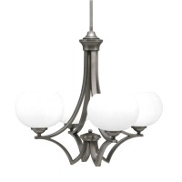 Zilo Uplight, 4 Light, Chandelier In Graphite Finish With 7