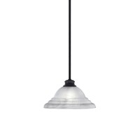 Stem Pendant With Hang Straight Swivel Shown In Matte Black Finish With 12