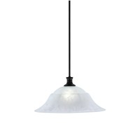 Stem Pendant With Hang Straight Swivel Shown In Matte Black Finish With 20