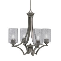 Zilo Uplight, 4 Light, Chandelier In Graphite Finish With 4