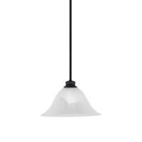 Stem Pendant With Hang Straight Swivel Shown In Matte Black Finish With 14