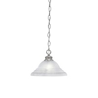 Chain Hung Pendant Shown In Brushed Nickel Finish With 12