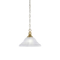 Chain Hung Pendant Shown In New Age Brass Finish With 12