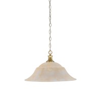 Chain Hung Pendant Shown In New Age Brass Finish With 20