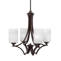 Zilo Uplight, 4 Light, Chandelier In Dark Granite Finish With 4